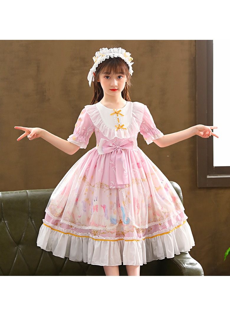 Lolita Girls' Princess Dress(Pink) - Image 2