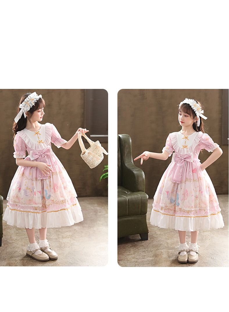 Lolita Girls' Princess Dress(Pink) - Image 5