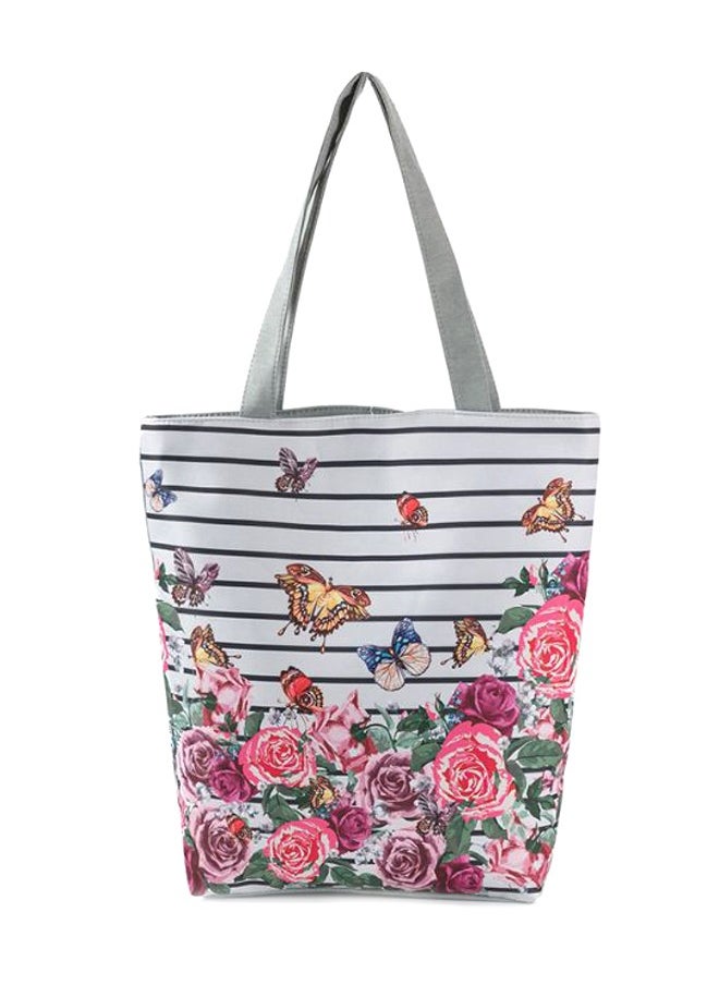 Generic Women Vintage Floral Print Foldable Tote Large Capacity Waterproof Shoulder Bag  - Image 1