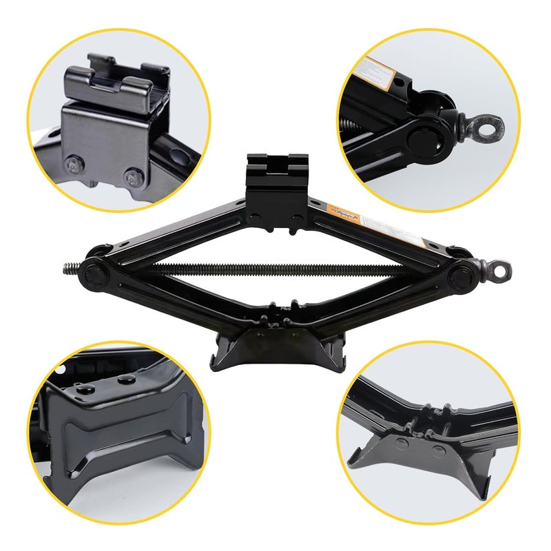 snaliobde Car Jack Kit - Scissor Car Jack Max 1.5 Ton(3306lbs) Capacity Portable Emergency Tire Change Kit with Lug Wrench for Sedan Coupe - Image 4