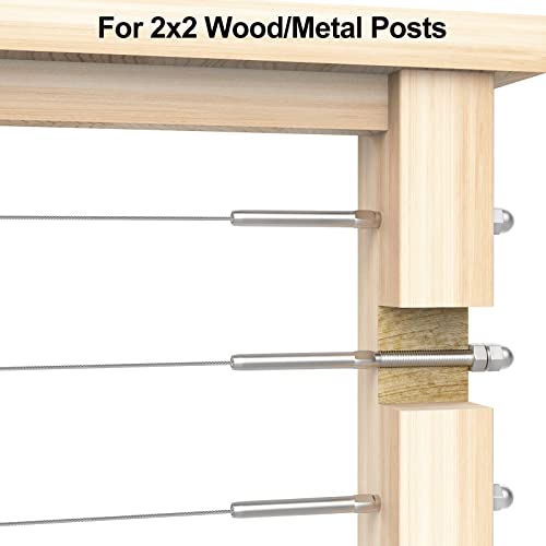 BLIKA 20 Pack 1/8" Cable Railing Swage Threaded Stud Tension End Fitting Terminal for Cable Deck Railing, T316 Stainless Steel, Swage Threaded Terminal, 1/8" Cable Railing Hardware - Image 5