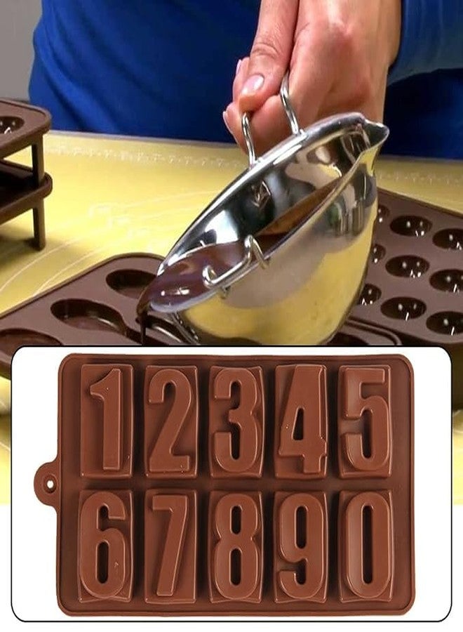 NEKIFACE Silicone Chocolate Moulds Set of 2 | 0 to 9 Number Shape Candy Molds for Chocolate, Jelly, Gummies | Flexible, Non-Stick, Reusable Baking Trays | Mini Silicone Molds for DIY Sweets - Image 5