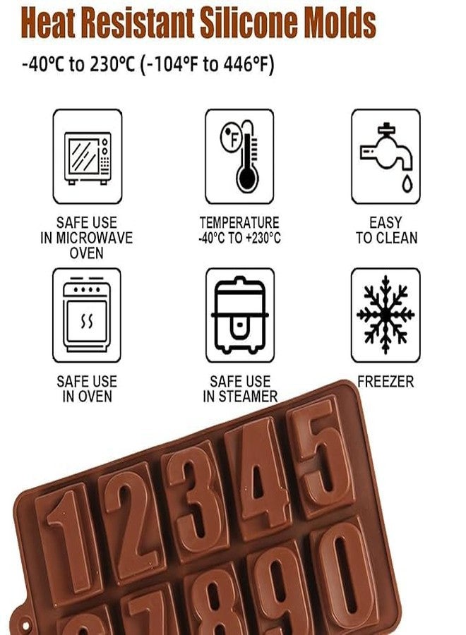 NEKIFACE Silicone Chocolate Moulds Set of 2 | 0 to 9 Number Shape Candy Molds for Chocolate, Jelly, Gummies | Flexible, Non-Stick, Reusable Baking Trays | Mini Silicone Molds for DIY Sweets - Image 4
