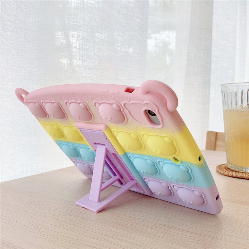 For iPad Pro 11 inch pen bad rainbow bubble Bear Flat set rodent pioneer soft silicone shell spot - Image 4