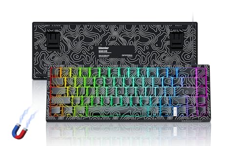 Womier M68 HE V2 Rapid Trigger Keyboard 60% Percent, Hall Effect Topographic Gaming Keyboard, Wired RGB Custom Mechanical Key Board with Magnetic Switch, PBT Keycaps for Mac/Win (Black) - Image 1