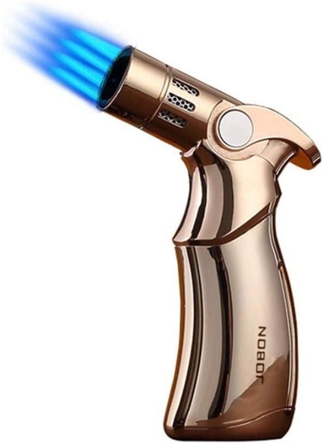 Lucky Jobon Windproof Torch Lighter 4-Jet Flame Adjustable (Butane Gas Not Included) for Bakhoor , Candle, Cooking, Camping, Baking, BBQ()  - Image 1