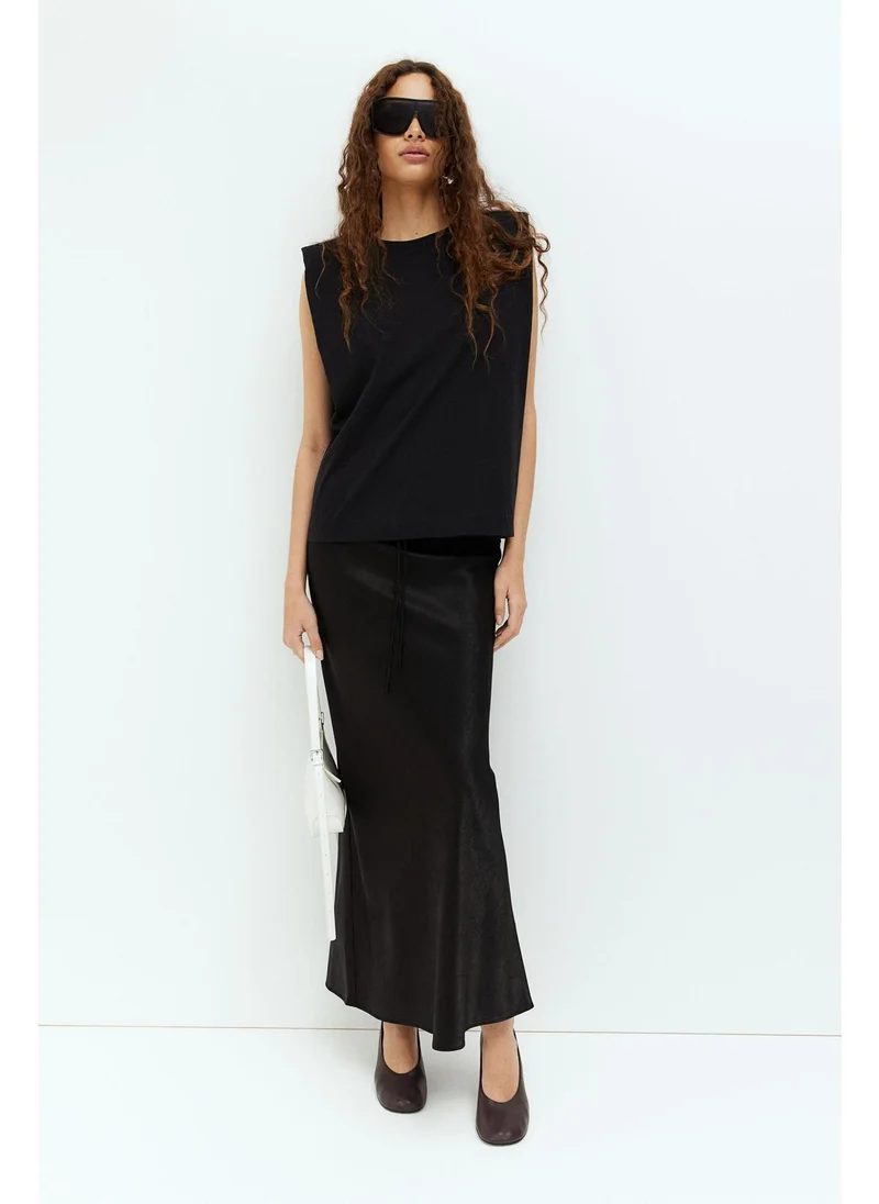 اتش اند ام Satin drawstring skirt