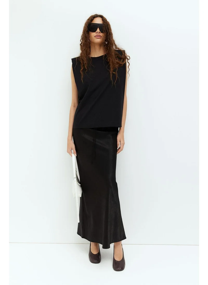 اتش اند ام Satin drawstring skirt