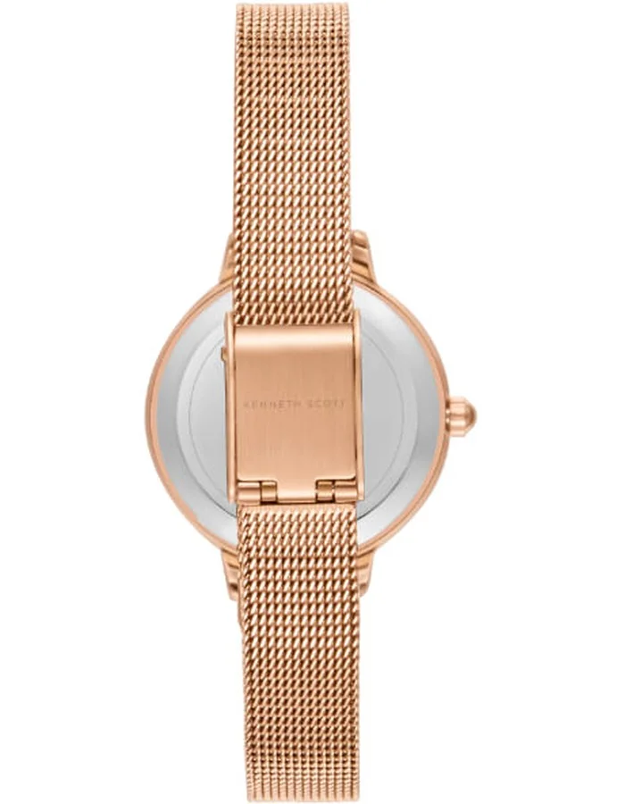 KENNETH SCOTT Kenneth Scott K23512-RMKP Women's Analog Display Watch & Stainless Steel Strap Rose Gold