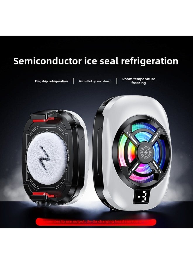 Generic 2025 Explosions TL16 Mobile Phone Radiator Back Clip Semiconductor Icing Live Broadcast Artifact Cooling Ultra Quiet-Color:White  - Image 2