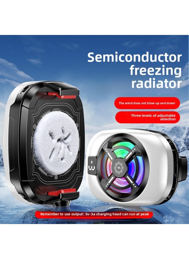 Generic 2025 Explosions TL16 Mobile Phone Radiator Back Clip Semiconductor Icing Live Broadcast Artifact Cooling Ultra Quiet-Color:White  - Image 4