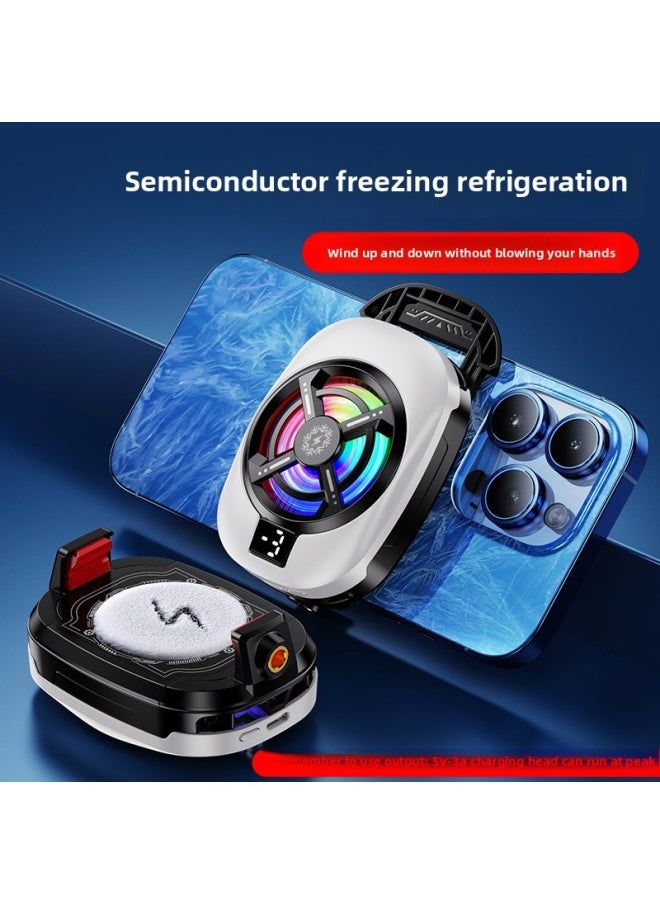 Generic 2025 Explosions TL16 Mobile Phone Radiator Back Clip Semiconductor Icing Live Broadcast Artifact Cooling Ultra Quiet-Color:White  - Image 1