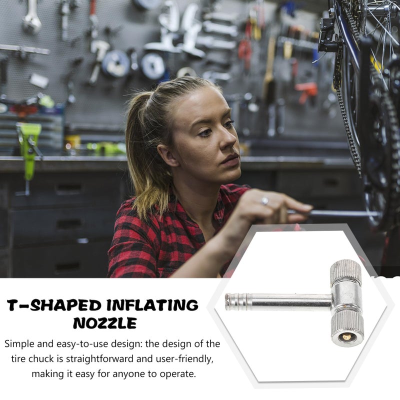 Portable Tire Inflator Chuck Quick Connect Tool for Motorcycle Efficient Repair and Inflation - Image 4