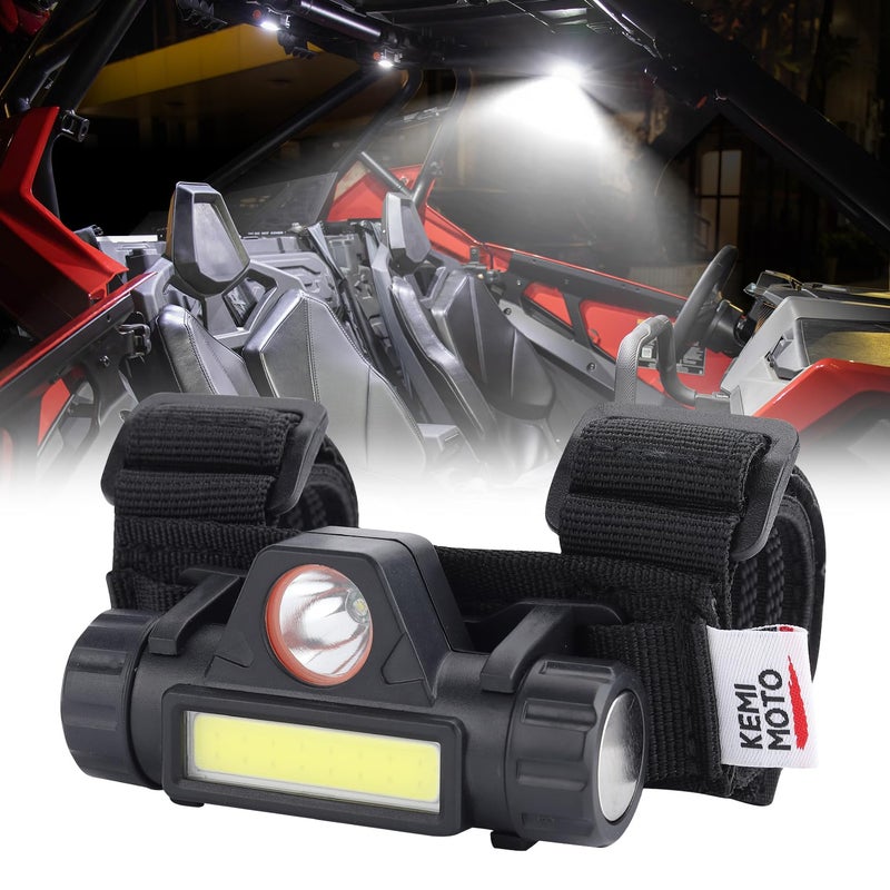 Generic kemimoto UTV Dome Light Roll Bar Cage Mount Interior Lights Compatible with Polaris RZR Can Am Talon Kawasaki Golf Cart Boat Off-Road-Work for 1.25"-2.0" Roll Bar or Ironwork (2 Pack)  - Image 1