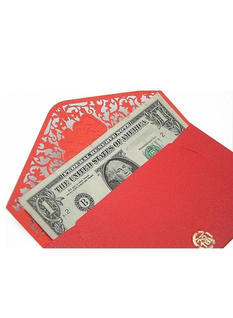 Chinese New Year Red Envelope Spring Festival Hong Bao Card Envelopes Dragon Year Lucky Money Envelopes Chinese Red Gift Card Envelopes for 2024 New Year Spring Festival Wedding Office10 Pack
