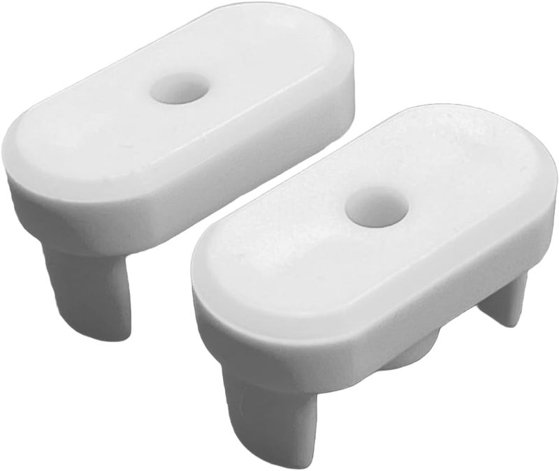 OHIY 2 pcs Champion Bottom Rail End Cap for Cordless 1" Horizontal Deluxe Blinds 240612 White - Image 1