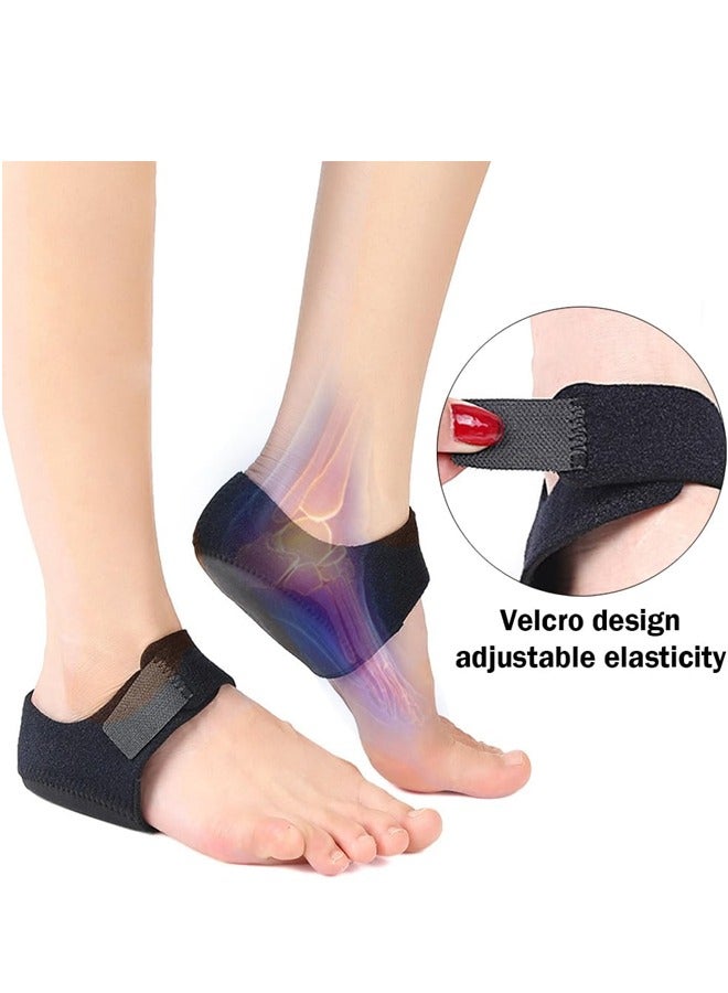 1 Pair Plantar Fasciitis Gel Heel Protectors Adjustable Heel Pads Anti Slip Heel Cups for Heel Pain from Plantar Fasciitis - Image 2