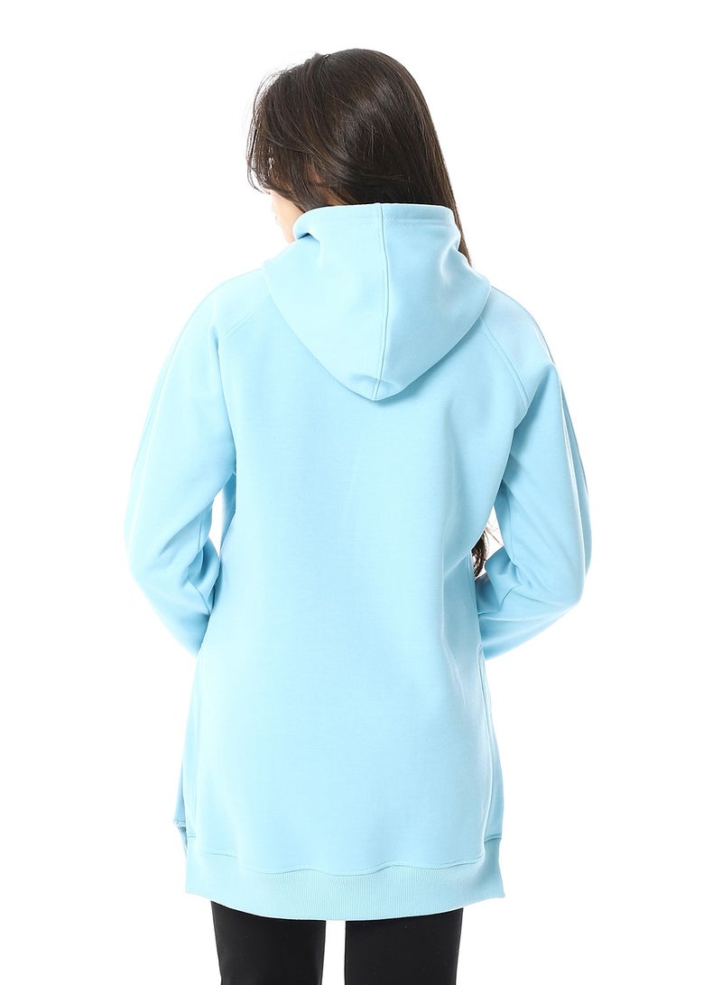 سيزار هودي حريمي مزود بفتحات من الجانبين وجيب أمامي - Image 4