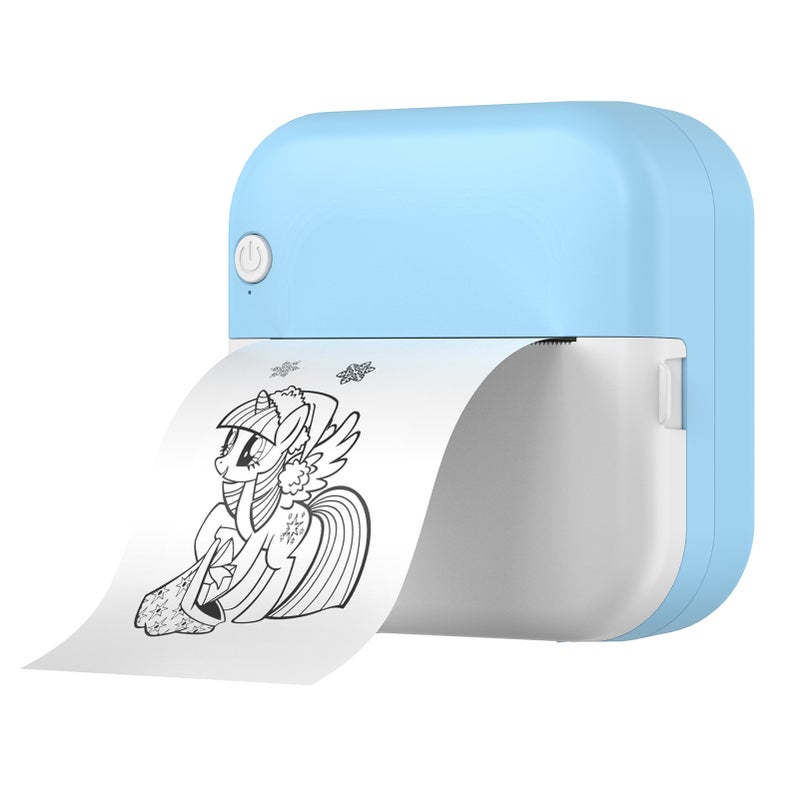 Mini Thermal Printer Multifunction Portable Sticker Maker Instant Photo Inkless Printing Support BT Connection for Smartphone with 1 Paper Rolls 57mm + 10 Self-Adhesive Paper Rolls Compatible with - Image 5