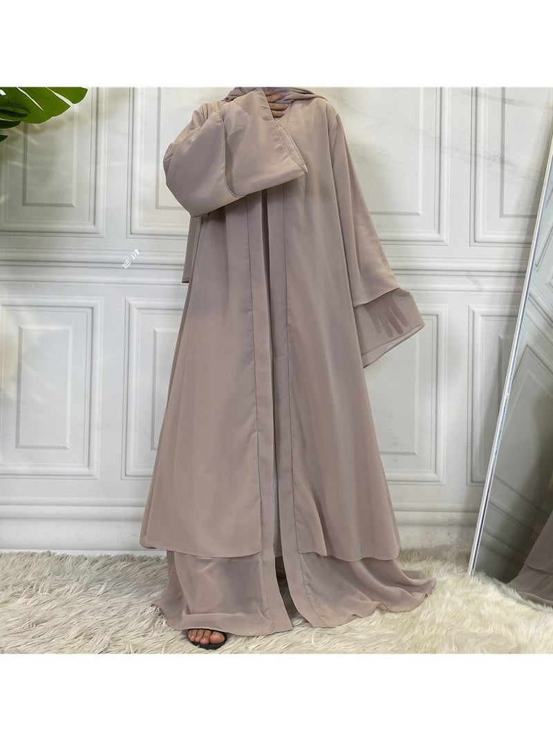 إسكدنيا Women Abaya Comfortable Muslim Dress Solid Loose Fit Long Cardigan Hijab Durable And Breathable Robe Open Front Kaftan Maxi Dress For Women Teens  - Image 4