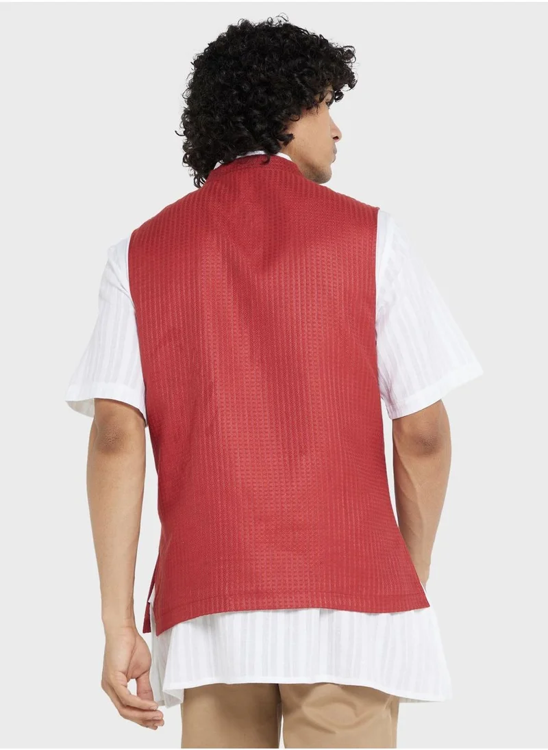 Fabindia Printed Nehru Jacket