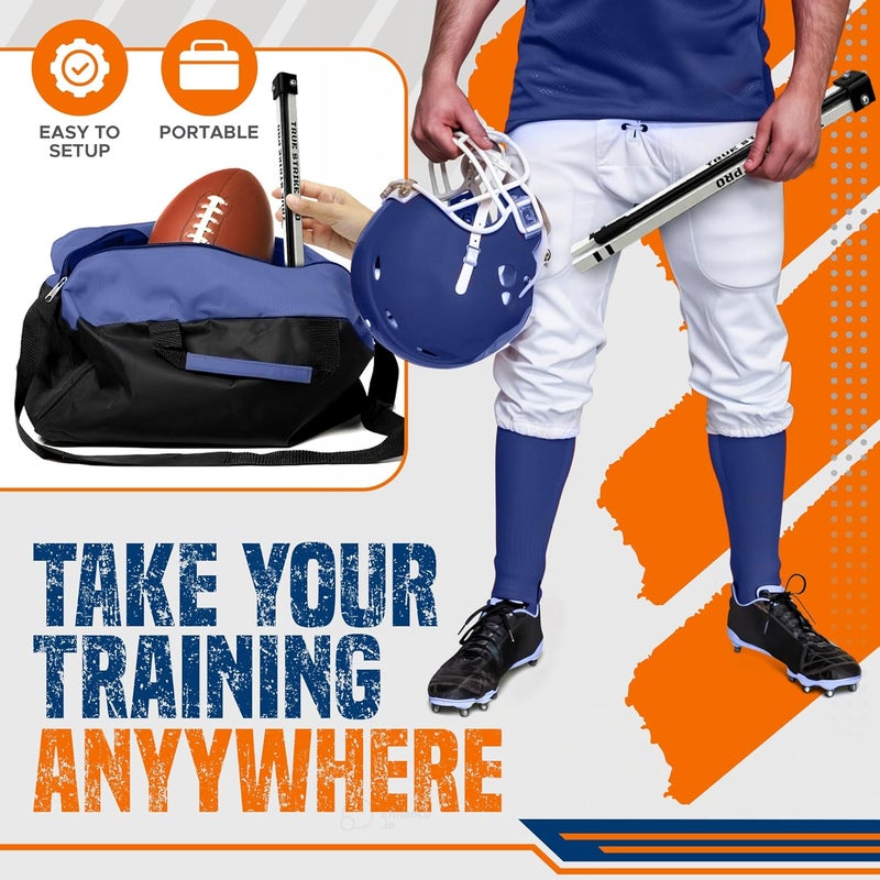 Trailblaze True Strike Pro Football Kicking Tee - Ultimate Football Tee Compatible with All Ball Sizes, Bonus Goal Kicking Tracker, Field Goal Football Holder - Image 4