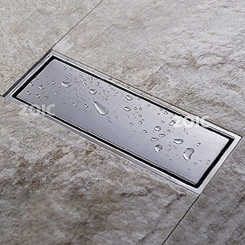 ZOIC Linear Stealth Tile Insert Floor Grate Bathroom Shower Waste Drain 304 Stainless Steel Side Outlet 23.62 Inches (600MM) - Image 2