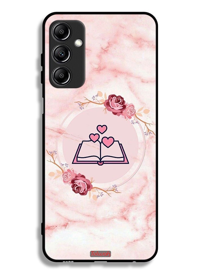 Tolwak Samsung Galaxy A14 5G Protective Case Cover Three Hearts On Book Artwork - Image 1