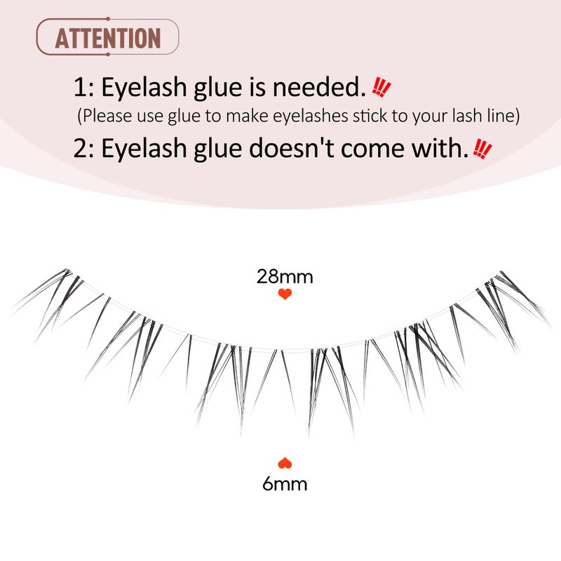 Onlyall Eyelashes False Bottom Lashes Lower Lashes Fake Bottom Eyelashes 7 Pairs R-2 - Image 2