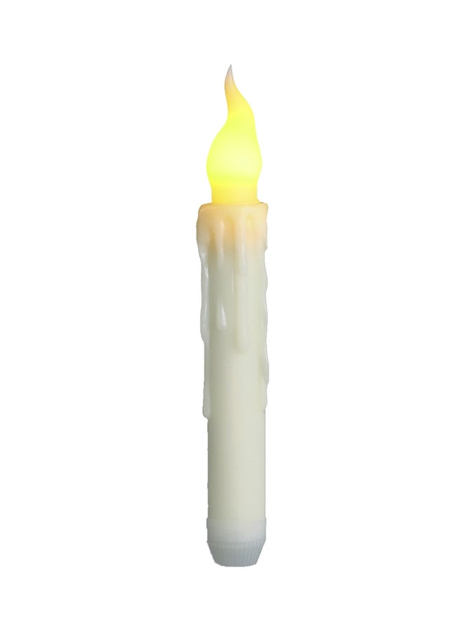 مجموعة شموع LED رفيعة عديمة اللهب مكونة من 6 قطع أبيض دافئ 18x3x3سم  - Image 2