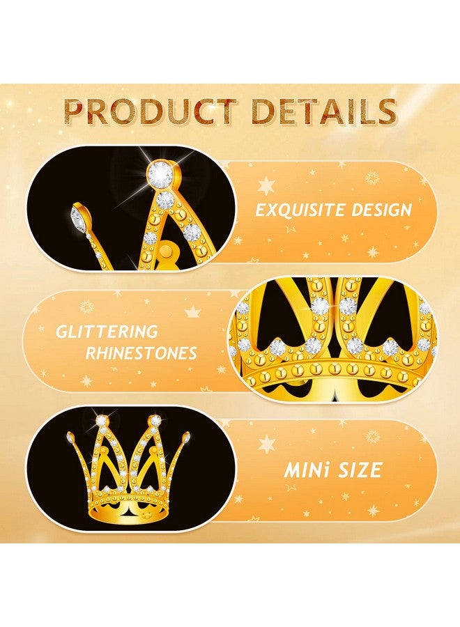 FFNIU 18 Pcs Crown Cake Topper, Mini Tiara Birthday Cake Toppers, Mini Crown for Flower Arrangements Women Lady Girl Wedding Baby Shower Birthday Party - Image 2