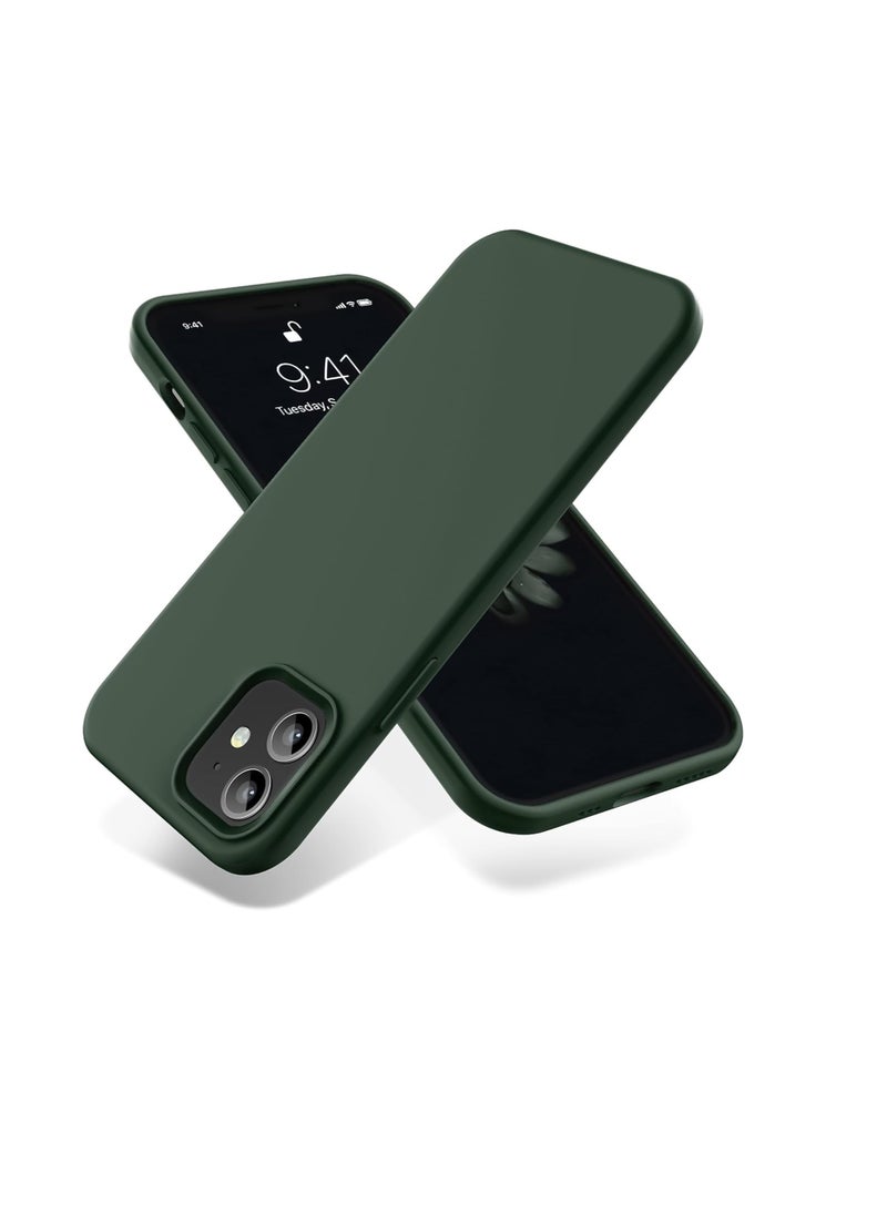 Generic - Liquid Silicone Case for iPhone 11, Slim Liquid Silicone Case with Open Bottom, Soft Gel Rubber Case Cover for iPhone 11(2019) 6.1 inch - Pine Green - Image 1