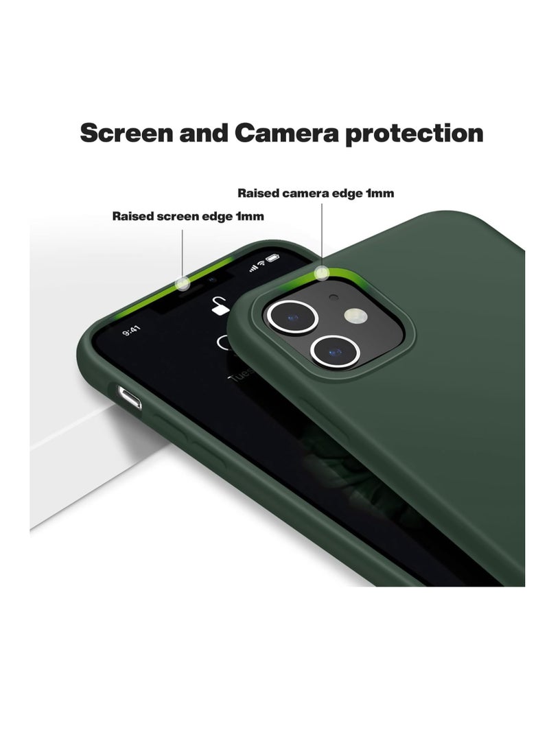 Generic - Liquid Silicone Case for iPhone 11, Slim Liquid Silicone Case with Open Bottom, Soft Gel Rubber Case Cover for iPhone 11(2019) 6.1 inch - Pine Green - Image 1