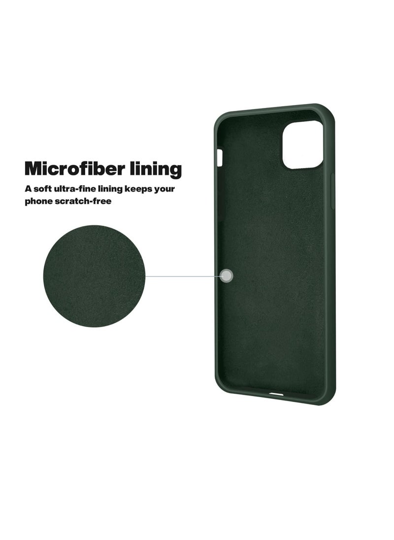 Generic - Liquid Silicone Case for iPhone 11, Slim Liquid Silicone Case with Open Bottom, Soft Gel Rubber Case Cover for iPhone 11(2019) 6.1 inch - Pine Green - Image 1