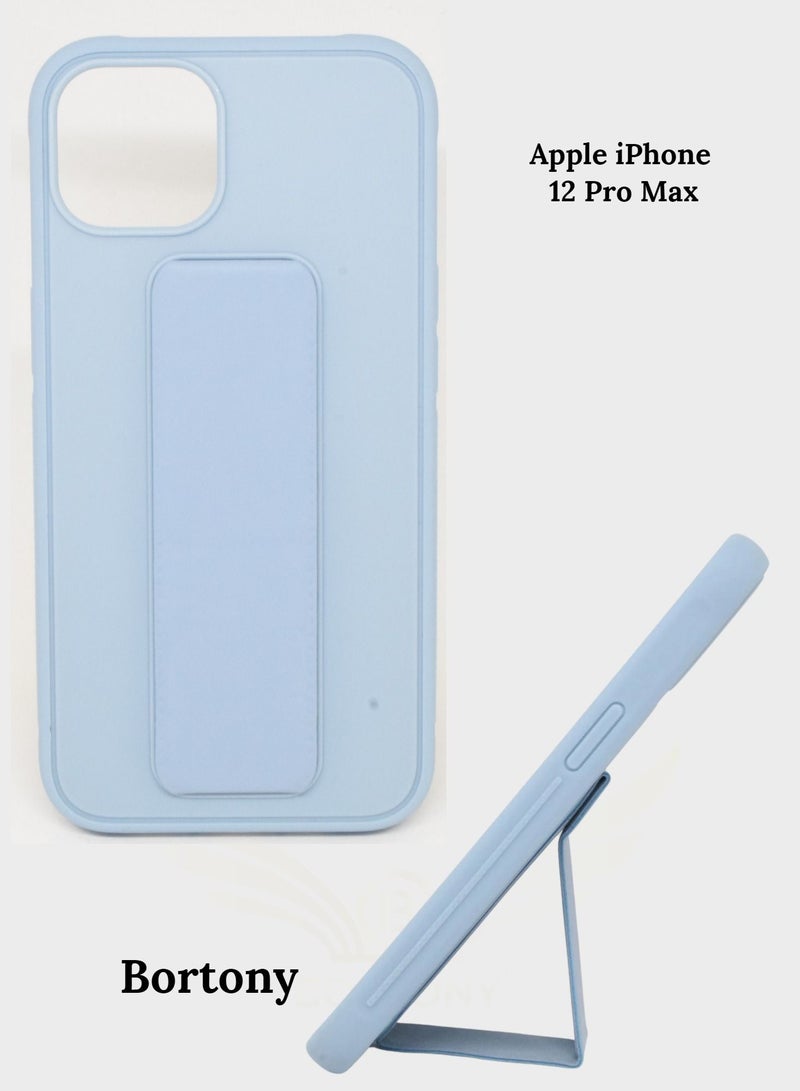 BORTONY iPhone Case 12 Pro Max, Fully Covered With Finger Grip Stand Holder Anti Slip Shockproof Protective Case Cover For Apple iPhone 12 Pro Max - Image 1