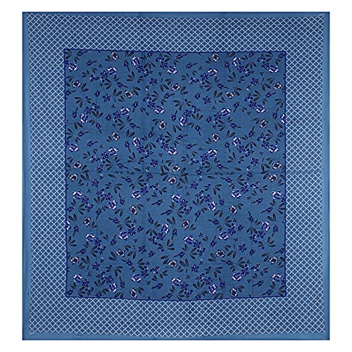 Ealth Kart Premium 100% Cotton Rajasthani Jaipuri Traditional King Size Double Bedsheet with 2 Pillow Covers (Blue) - Image 3