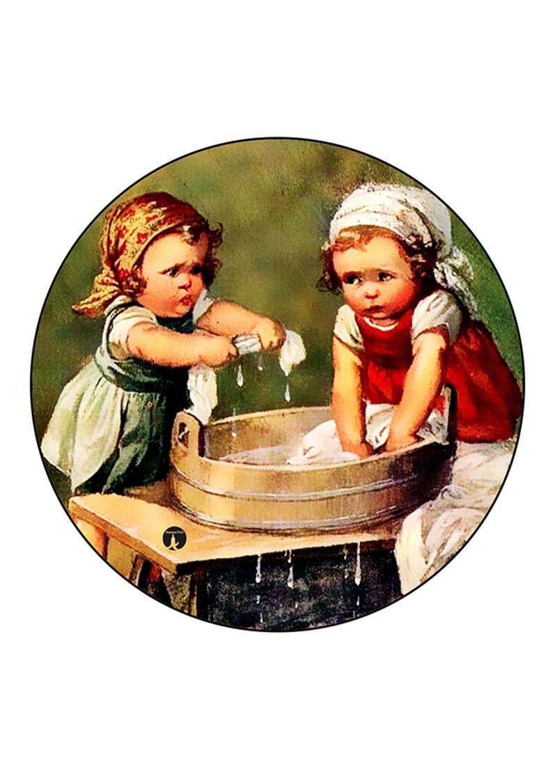 RKN Vintage Art Printed Fridge Magnet  Multicolour - Image 1