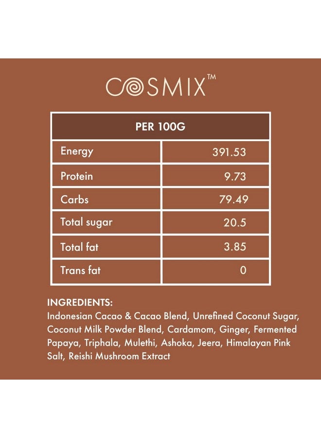 Cosmix كوزميكس شاي لاتيه سعيد للأمعاء | لتحسين الهضم وصحة الأمعاء العامة | بدون سكر مكرر، بدون مواد حافظة | نباتي | فقط أضف الماء واستمتع (200 جرام عبوة واحدة) - Image 5