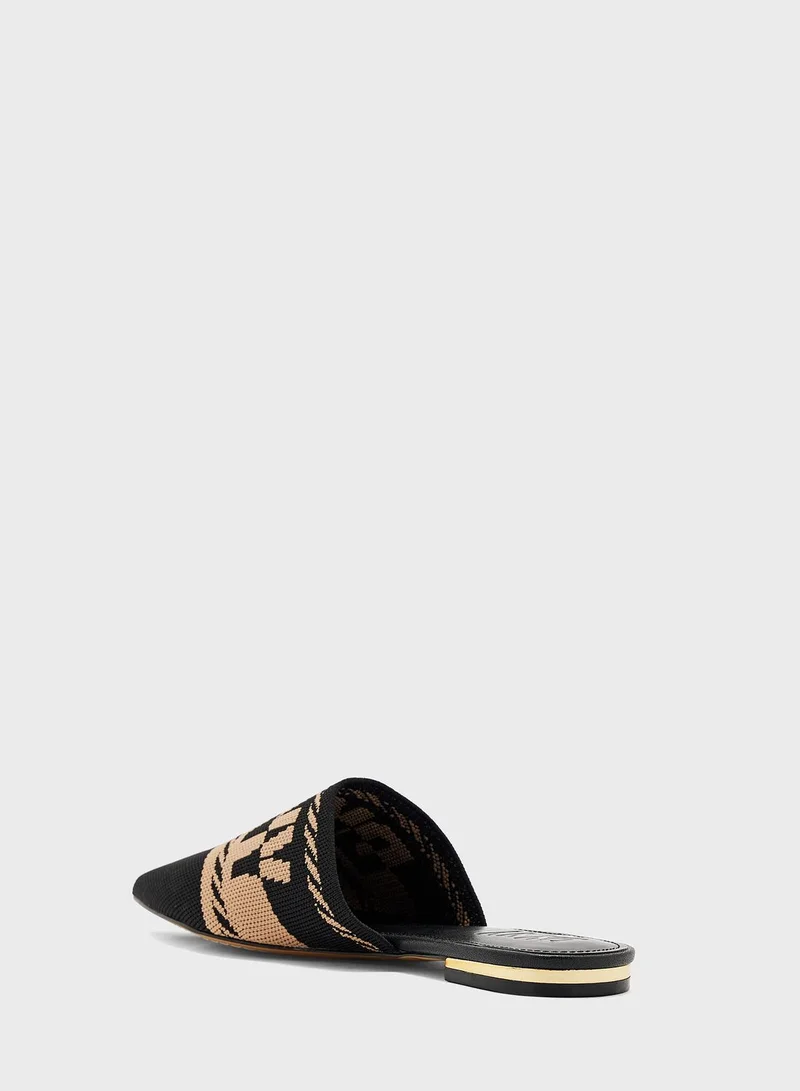 DKNY Monogram Detailed Mules