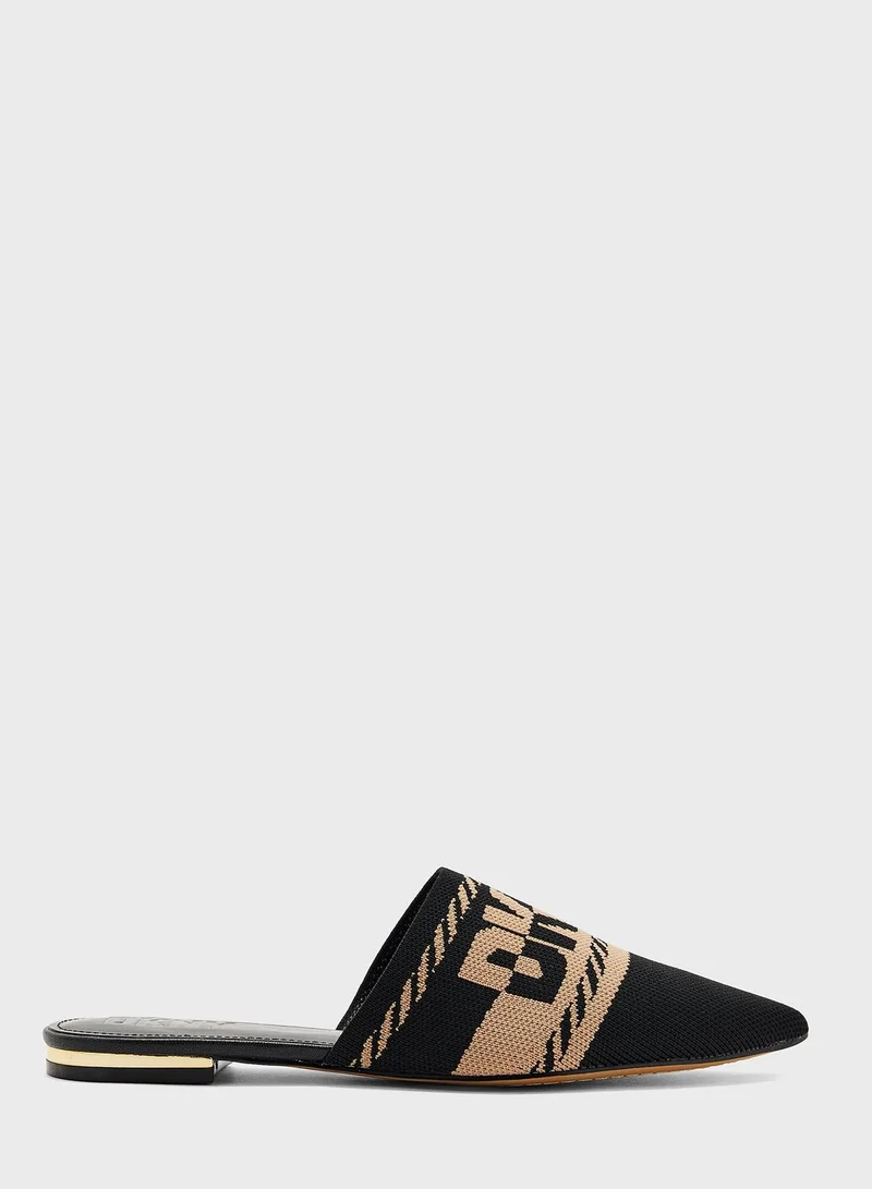 DKNY Monogram Detailed Mules