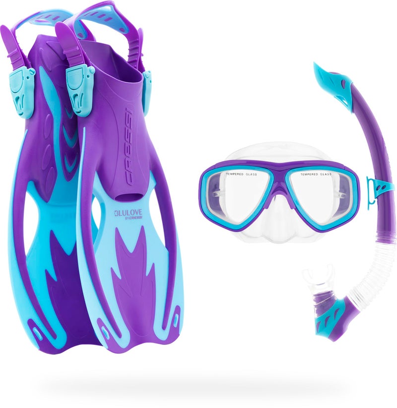 Cressi Rocks Kids Set, Purple/Blue, S/M - Image 1
