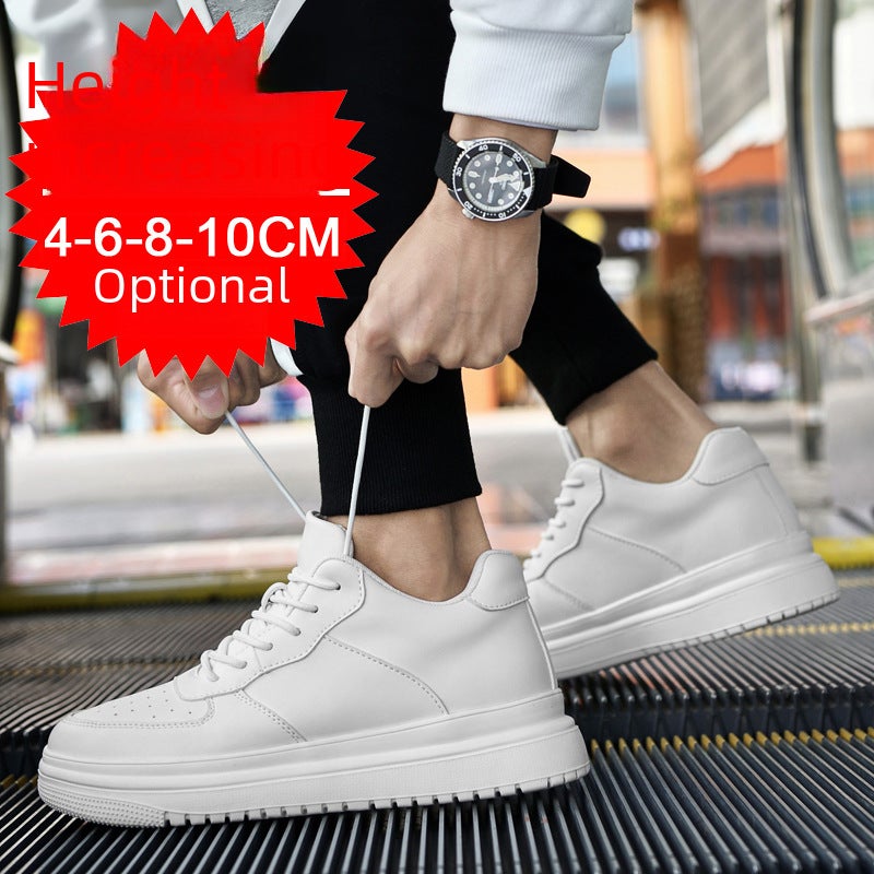 Summer New Inner Height Increasing Men''s Shoes 10cm Invisible Height Increasing Shoes Men''s 6 Casual Korean Style 8 White Shoes sneaker Sneakers - Image 3