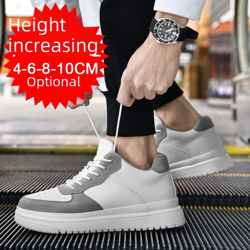 Summer New Inner Height Increasing Men''s Shoes 10cm Invisible Height Increasing Shoes Men''s 6 Casual Korean Style 8 White Shoes sneaker Sneakers - Image 4