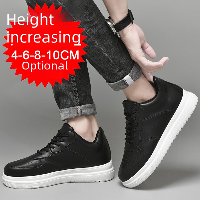 Summer New Inner Height Increasing Men''s Shoes 10cm Invisible Height Increasing Shoes Men''s 6 Casual Korean Style 8 White Shoes sneaker Sneakers - Image 5