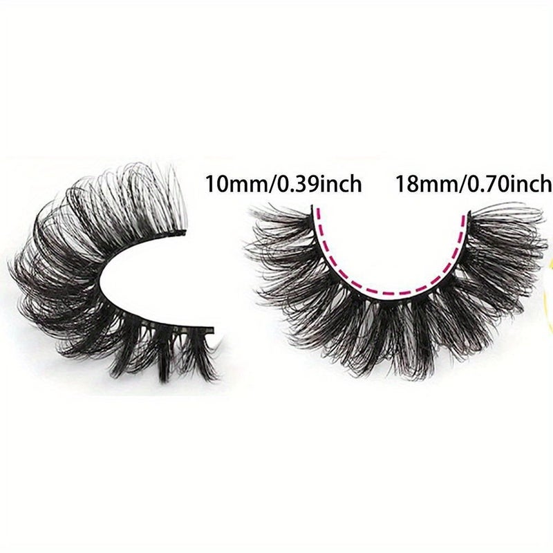 14 Pairs Natural Look Wispy False Eyelashes Faux Mink Fluffy Strip Cat Eye Lashes Pack - Image 4