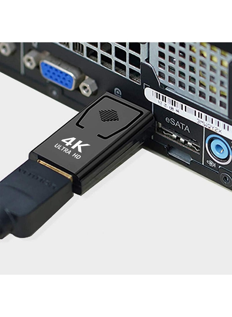 أبلينم محول DP إلى HDMI، محول DisplayPort إلى HDMI بدقة 4K و30 هرتز، مطلي بالذهب، محول DisplayPort ذكر إلى أنثى، أسود - Image 5