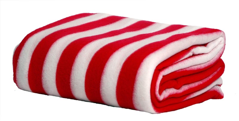 Goyal's Single Bed Multi Colored Stripes Fleece Blanket, 250TC - Set of 5 - Image 5