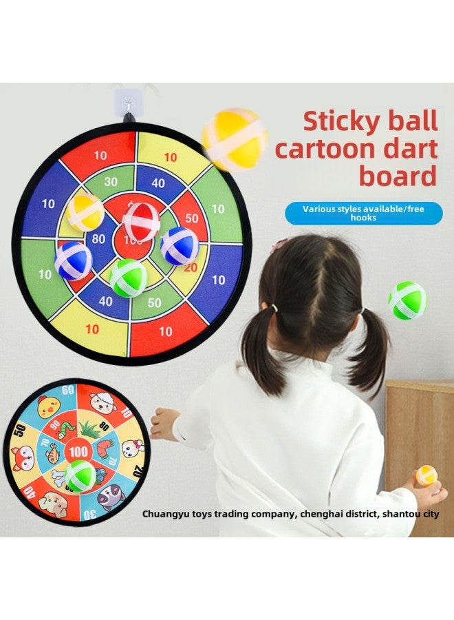 Extra Large Children's Target Throwing Dart Board Sticky Ball Indoor And Outdoor Toy Dart Stall Wholesale-Color:Extra Large 66cm Traffic Police Dart Board + 6 Balls With Hooks - Image 4