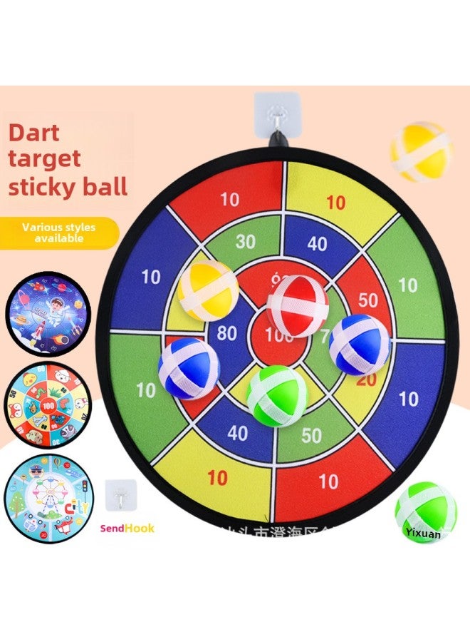 Extra Large Children's Target Throwing Dart Board Sticky Ball Indoor And Outdoor Toy Dart Stall Wholesale-Color:Extra Large 66cm Traffic Police Dart Board + 6 Balls With Hooks - Image 2