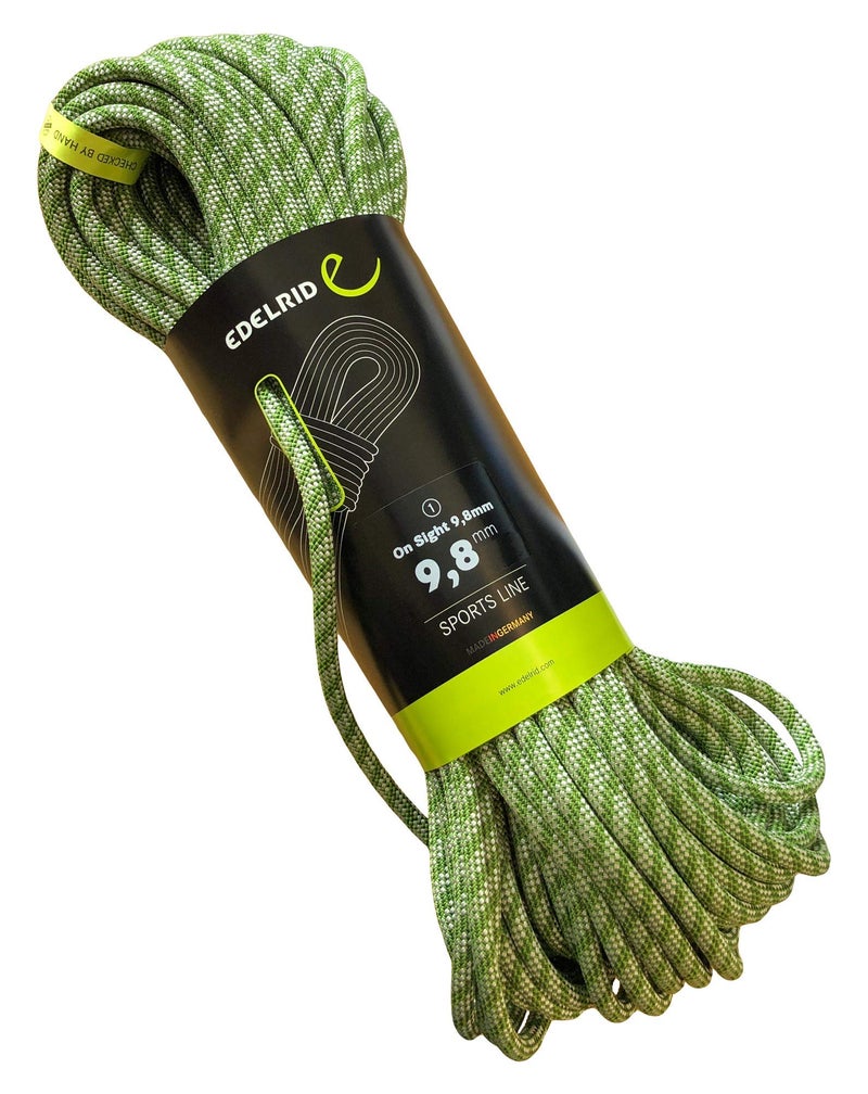 EDELRID On Sight Climbing Rope 9.8 mm (Dynamic Single Rope), Colour: Green, Size: 30 Metres - Image 1